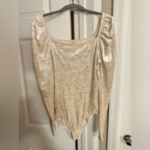 Chelsea and Violet Velvet Longsleeve Bodysuit